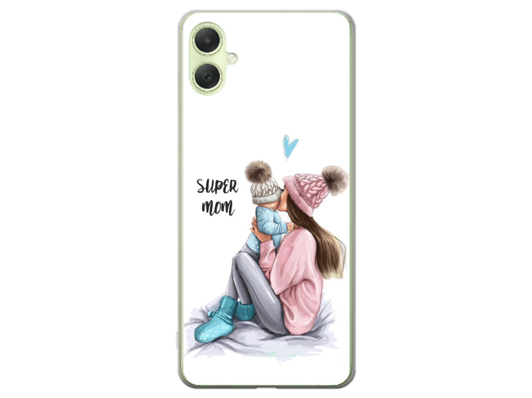Husa Silicon HQCover compatibila cu Samsung Galaxy A31, model Super Mom, rezistenta la socuri si zgarieturi, SP1M00030