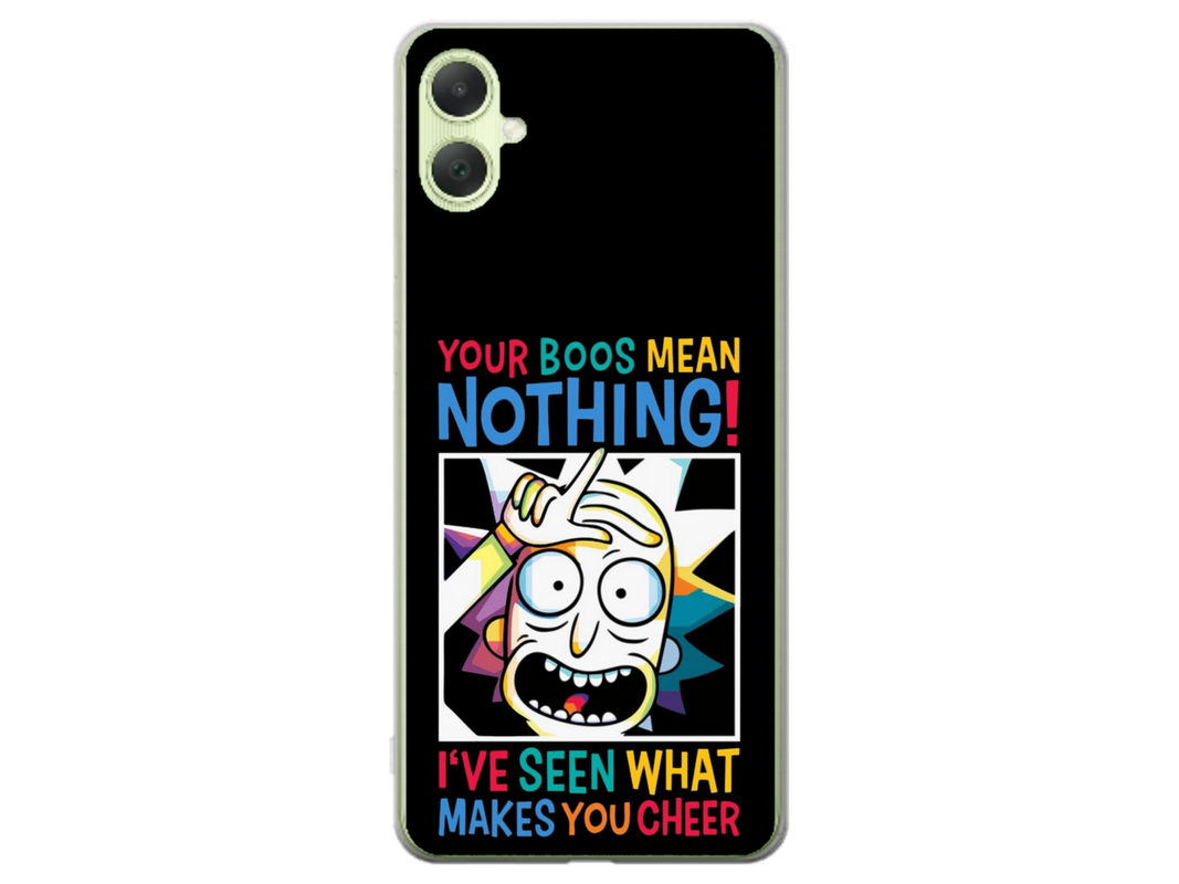 Husa Silicon HQCover compatibila cu Samsung Galaxy A31, model Rick and Morty, rezistenta la socuri si zgarieturi, SP1M00048