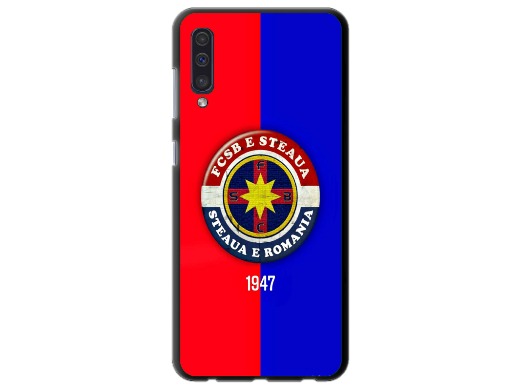 Husa Silicon HQCover compatibila cu Samsung Galaxy A50, model FCSB Steaua, rezistenta la socuri si zgarieturi, SP1M00003