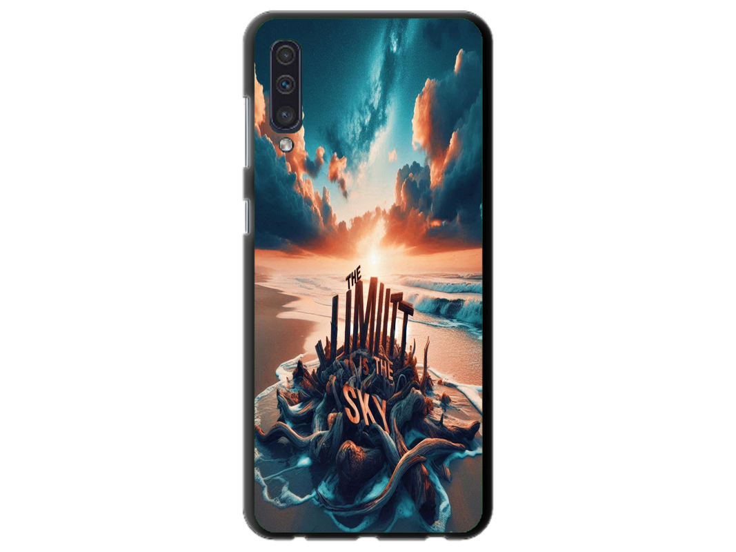 Husa Silicon HQCover compatibila cu Samsung Galaxy A50, model Plaja, rezistenta la socuri si zgarieturi, SP1M00009