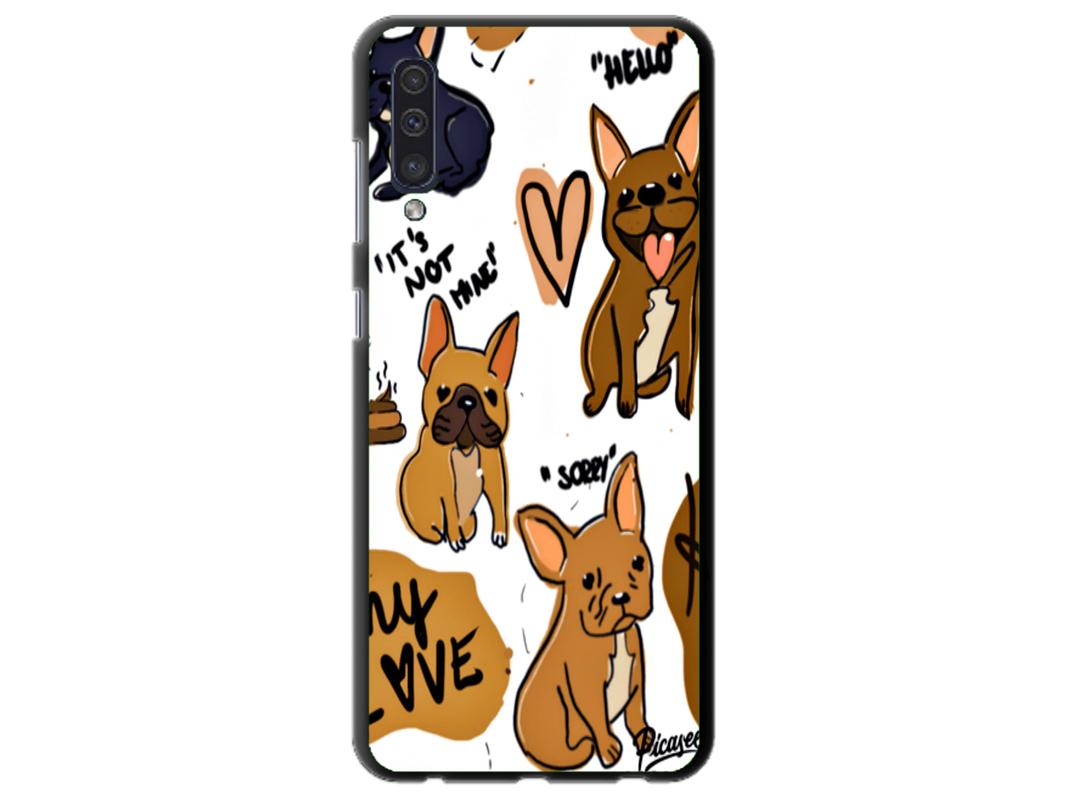 Husa Silicon HQCover compatibila cu Samsung Galaxy A50, model Dogs, rezistenta la socuri si zgarieturi, SP1M00042