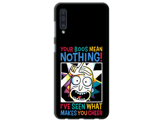 Husa Silicon HQCover compatibila cu Samsung Galaxy A50, model Rick and Morty, rezistenta la socuri si zgarieturi, SP1M00048