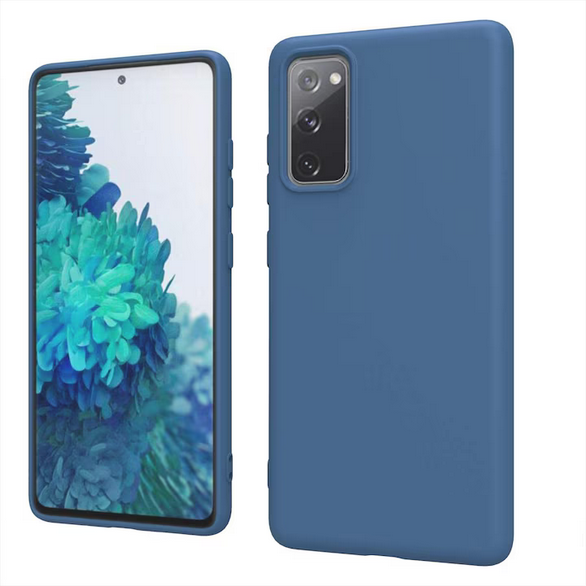 Husa de protectie Silicon compatibila cu Samsung Galaxy A13 4G, albastra, rezistenta la socuri, tip carcasa, interior microfibra