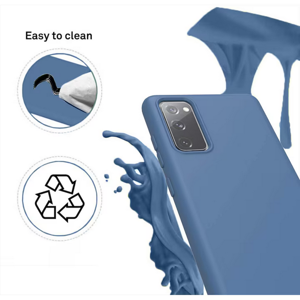 Set Husa Silicon + Folie din sticla transparenta Case Friendly compatibila cu Apple iPhone 12 Mini, albastra, protectie 360