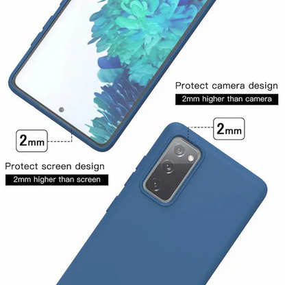 Set Husa Silicon plus Folie din silicon Privacy compatibila cu Honor X7b, albastra, protectie 360