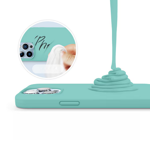 Husa de protectie Silicon compatibila cu Apple iPhone XR, menta, rezistenta la socuri, tip carcasa, interior microfibra