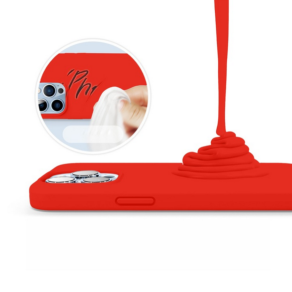 Set Husa Silicon plus Folie din sticla Transparenta compatibila cu Honor 200 Lite, rosie, protectie 360