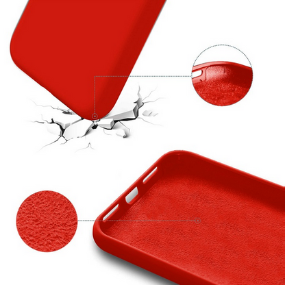 Husa de protectie Silicon compatibila cu Motorola Moto G30, rosie, rezistenta la socuri, tip carcasa, interior microfibra