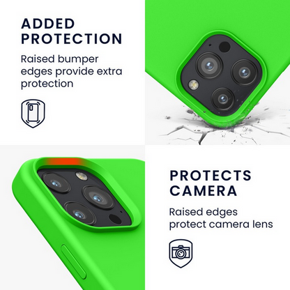 Set Husa Silicon + Folie din silicon Privacy compatibila cu Apple iPhone XR, verde neon, protectie 360