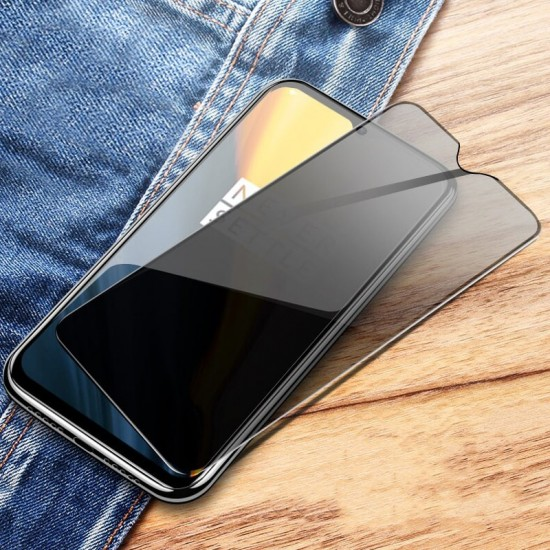 Folie de sticla privacy ATX compatibila cu Apple iPhone 15 Plus, functie privacy, rezistenta la socuri, acoperire ecran