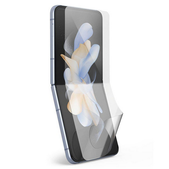 Folie de protectie transparenta 360 ATX compatibila cu Samsung Galaxy Z FLIP5, rezistenta la socuri, rezistenta la zgarieturi, acoperire 360