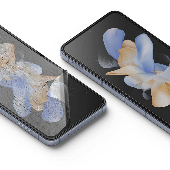 Folie de protectie transparenta 360 ATX compatibila cu Samsung Galaxy Z FLIP5, rezistenta la socuri, rezistenta la zgarieturi, acoperire 360