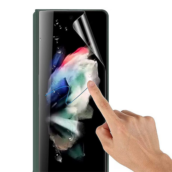 Folie de protectie transparenta 360 ATX compatibila cu Samsung Galaxy Z FOLD5, rezistenta la socuri, rezistenta la zgarieturi, acoperire 360