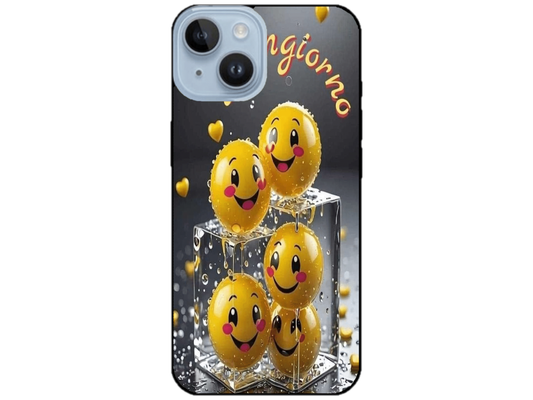 Skin Smiley Ice, compatibil cu Apple iPhone 14, M0001