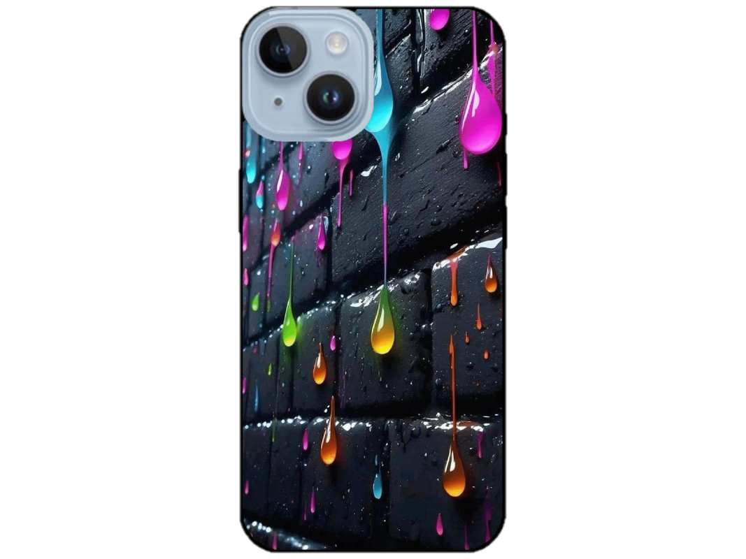 Skin Rainbow Drops 3, compatibil cu Apple iPhone 15, M0034