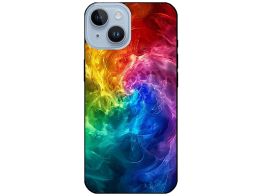 Skin Rainbow Clouds, compatibil cu Apple iPhone 15, M0040