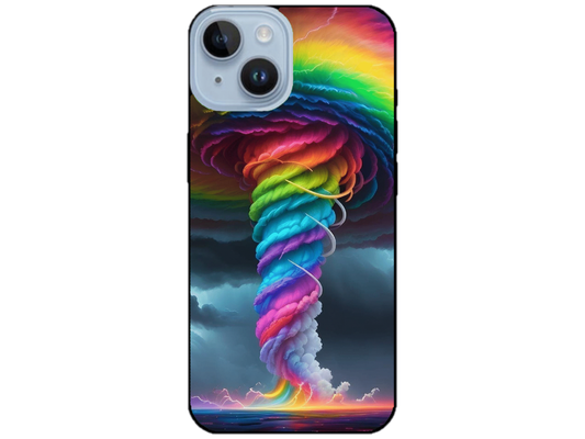 Skin Rainbow Storm, compatibil cu Apple iPhone 15, M0042