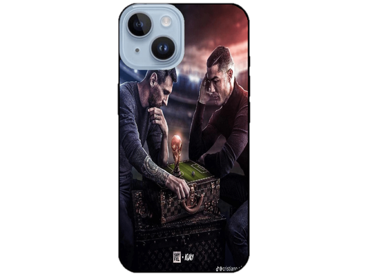 Skin Messi si Ronaldo 1, compatibil cu Apple iPhone 14 Plus, M0064