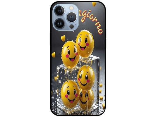 Skin Smiley Ice, compatibil cu Apple iPhone 14 Pro, M0001
