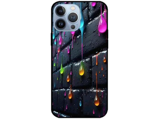 Skin Rainbow Drops 3, compatibil cu Apple iPhone 14 Pro, M0034