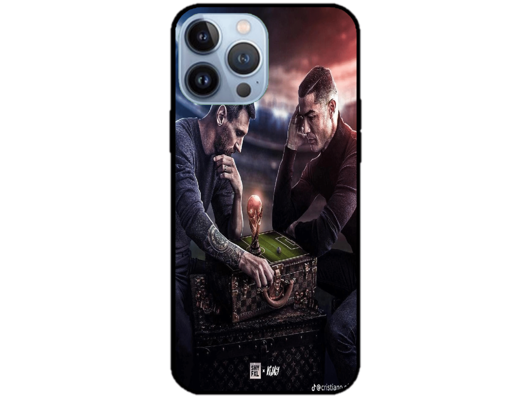 Skin Messi si Ronaldo 1, compatibil cu Apple iPhone 14 Pro, M0064