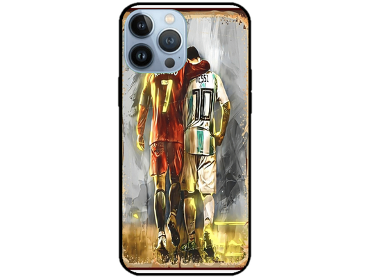 Skin Messi si Ronaldo 2, compatibil cu Apple iPhone 14 Pro, M0069