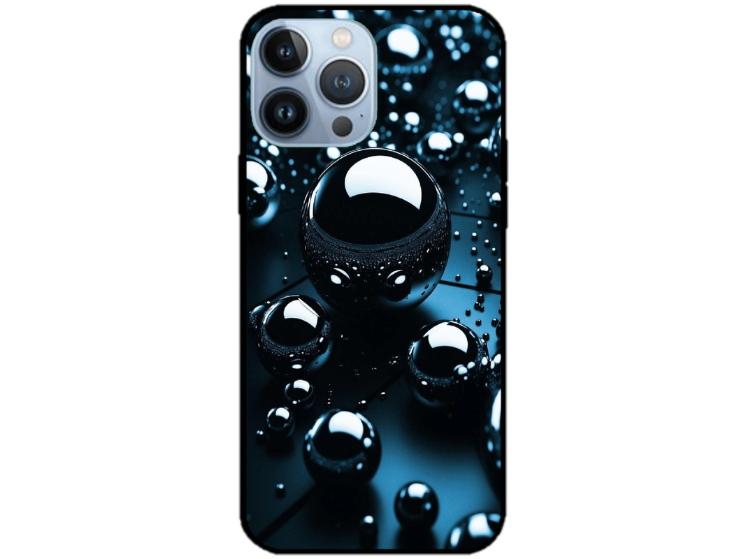 Skin Black Drops, compatibil cu Apple iPhone 14 Pro, M0203