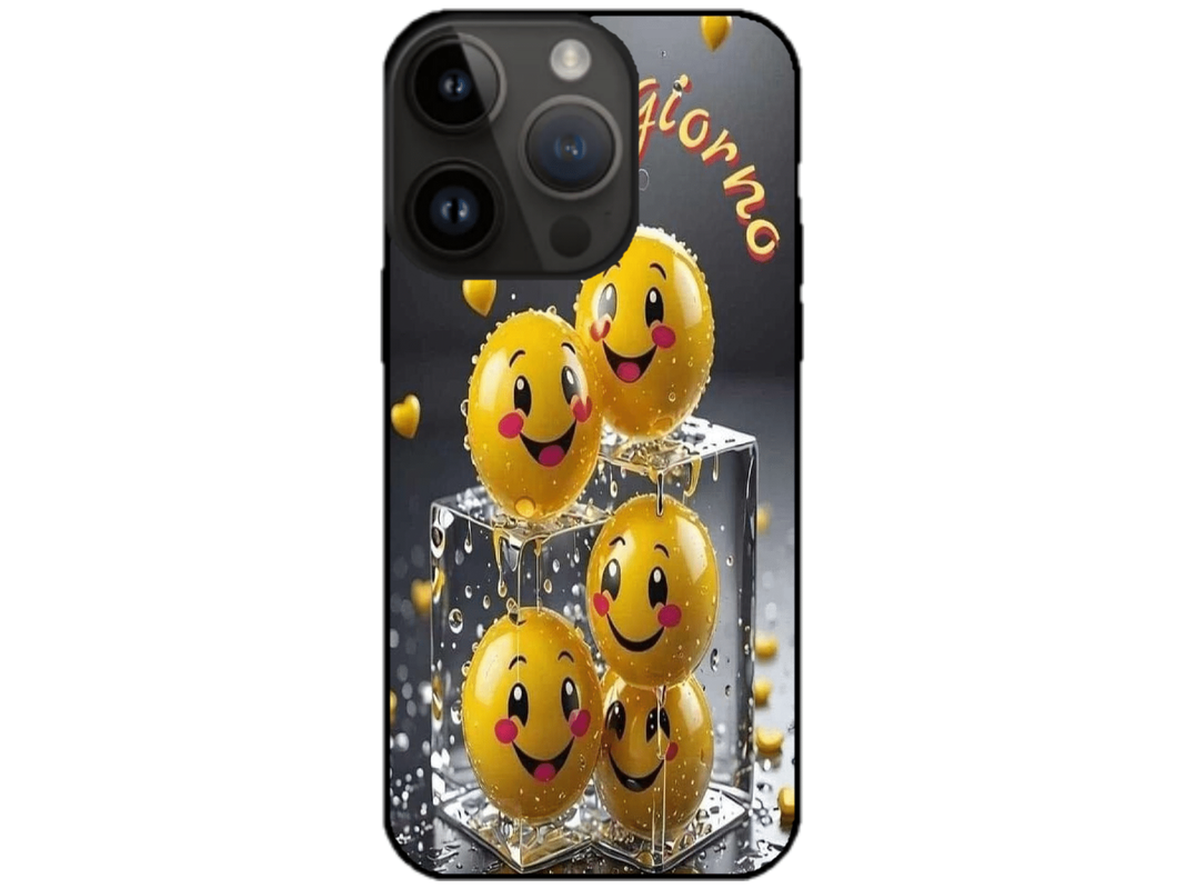 Skin Smiley Ice, compatibil cu Apple iPhone 15 Pro, M0001