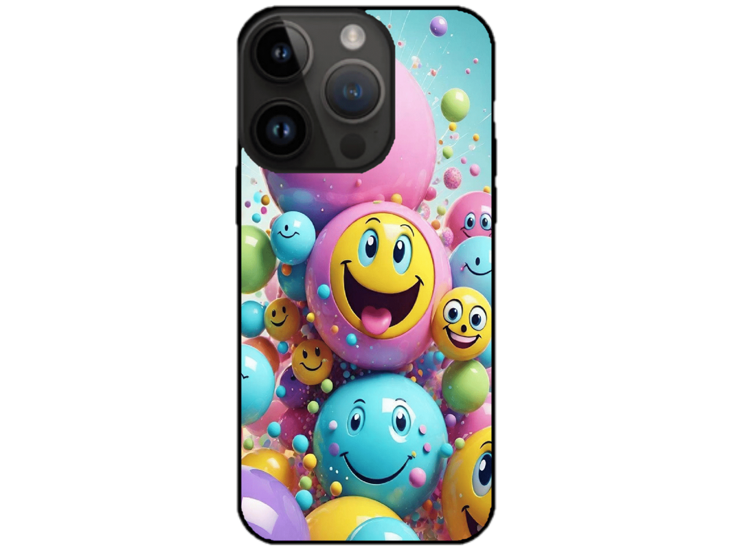 Skin Smiley Ball, compatibil cu Apple iPhone 15 Pro, M0007