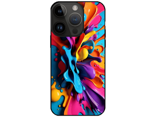 Skin Rainbow Drops 2, compatibil cu Apple iPhone 15 Pro, M0030