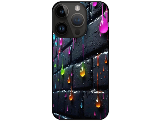 Skin Rainbow Drops 3, compatibil cu Apple iPhone 15 Pro, M0034