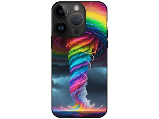 Skin Rainbow Storm, compatibil cu Apple iPhone 15 Pro, M0042
