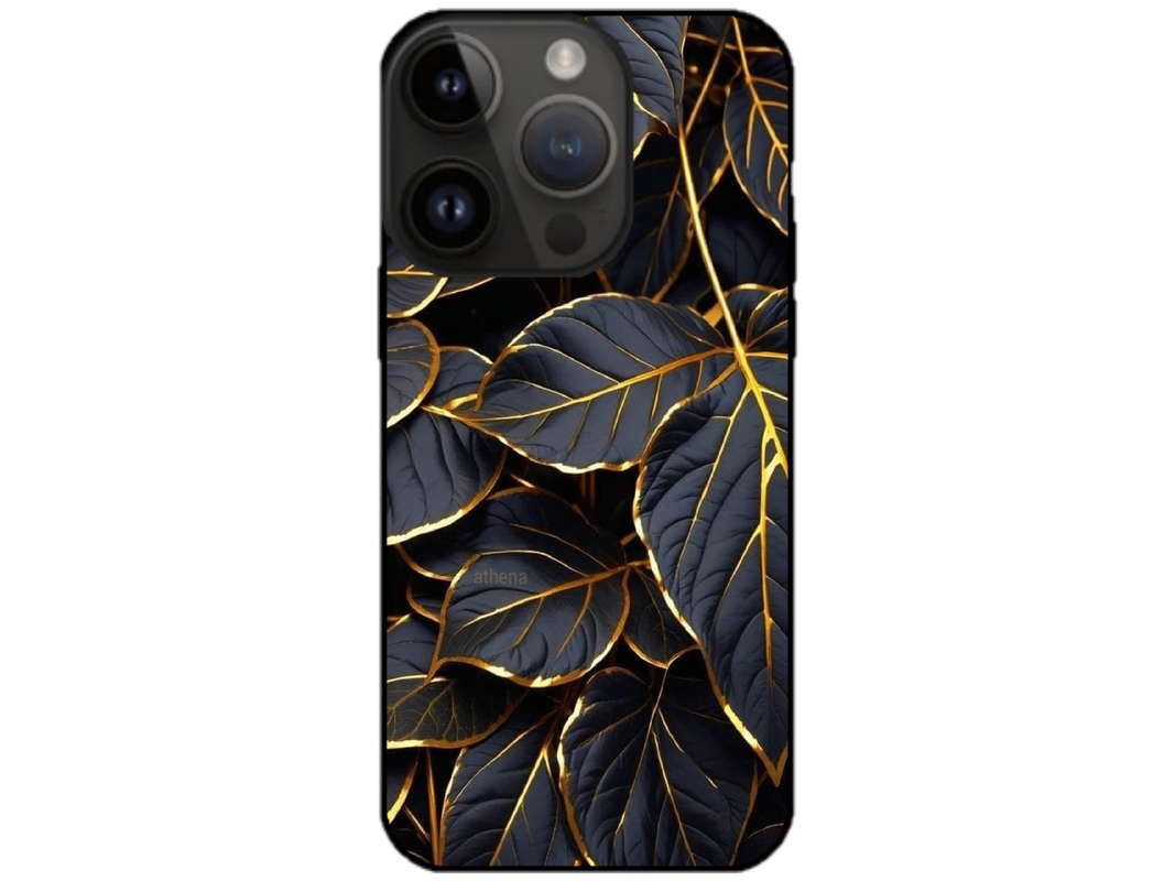 Skin Black Leaves, compatibil cu Apple iPhone 15 Pro Max, M0200