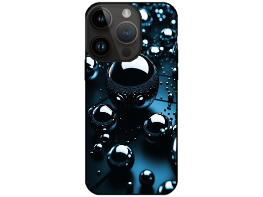 Skin Black Drops, compatibil cu Apple iPhone 15 Pro Max, M0203