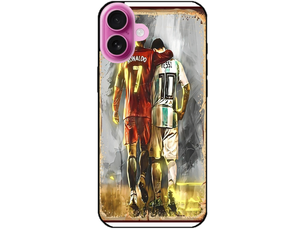 Skin Messi si Ronaldo 2, compatibil cu Apple iPhone 16 Plus, M0069