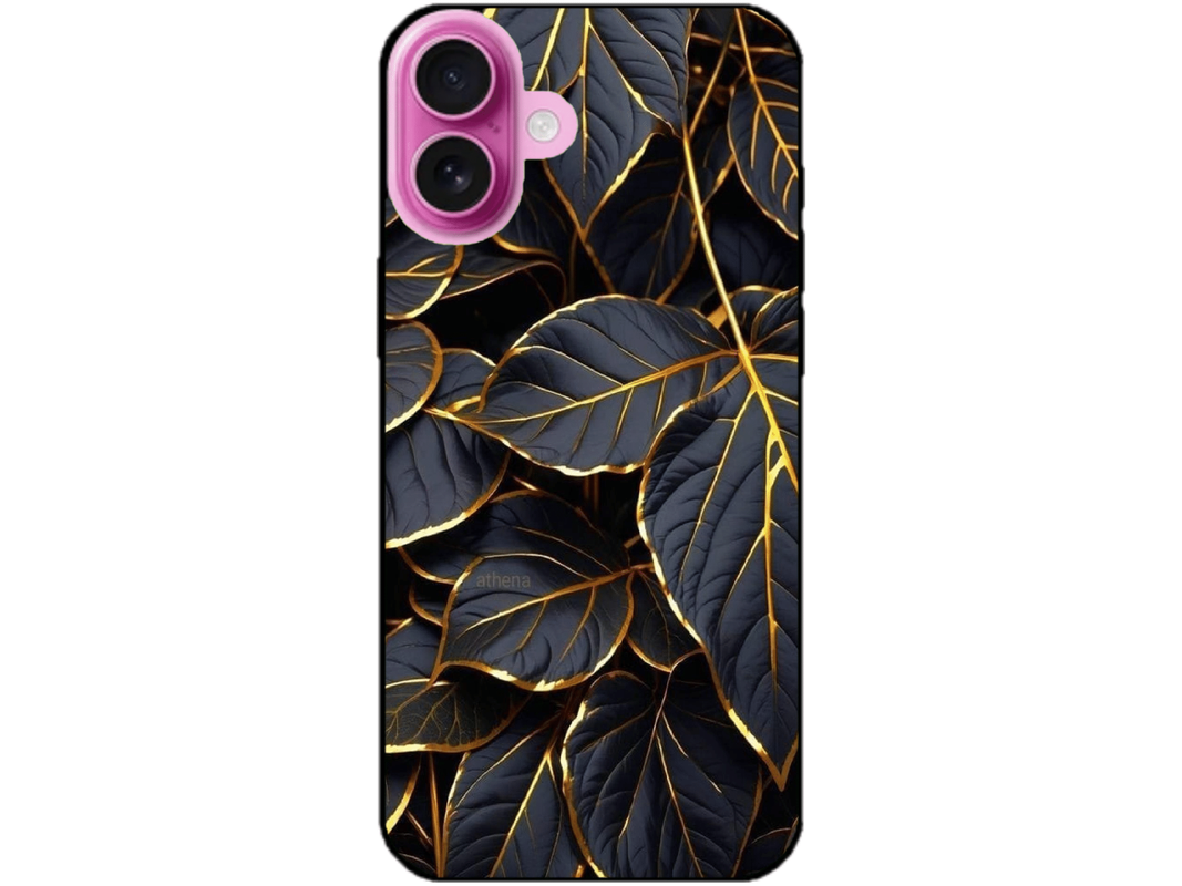 Skin Black Leaves, compatibil cu Apple iPhone 16 Plus, M0200