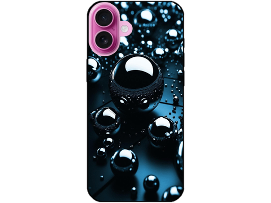 Skin Black Drops, compatibil cu Apple iPhone 16 Plus, M0203