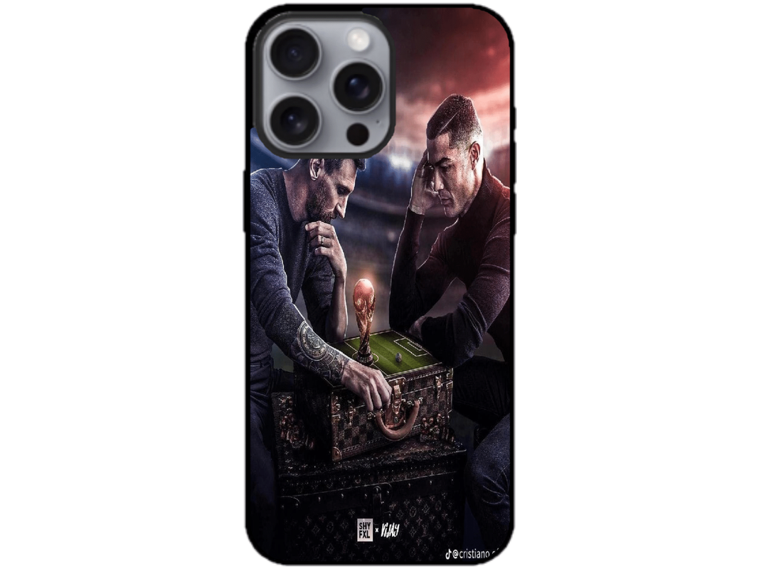 Skin Messi si Ronaldo 1, compatibil cu Apple iPhone 16 Pro, M0064