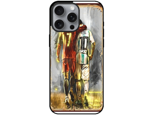 Skin Messi si Ronaldo 2, compatibil cu Apple iPhone 16 Pro, M0069