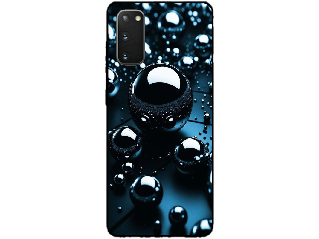 Skin Black Drops, compatibil cu Samsung Galaxy S20, M0203