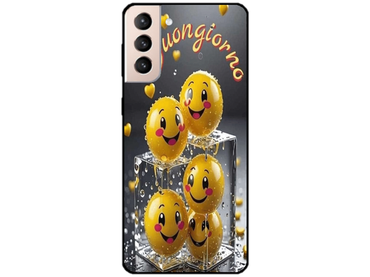 Skin Smiley Ice, compatibil cu Samsung Galaxy S21 Plus 5G, M0001