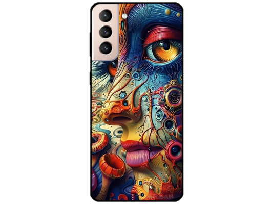 Skin Abstract Face, compatibil cu Samsung Galaxy S21 5G, M0045