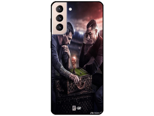 Skin Messi si Ronaldo 1, compatibil cu Samsung Galaxy S21 FE 5G, M0064