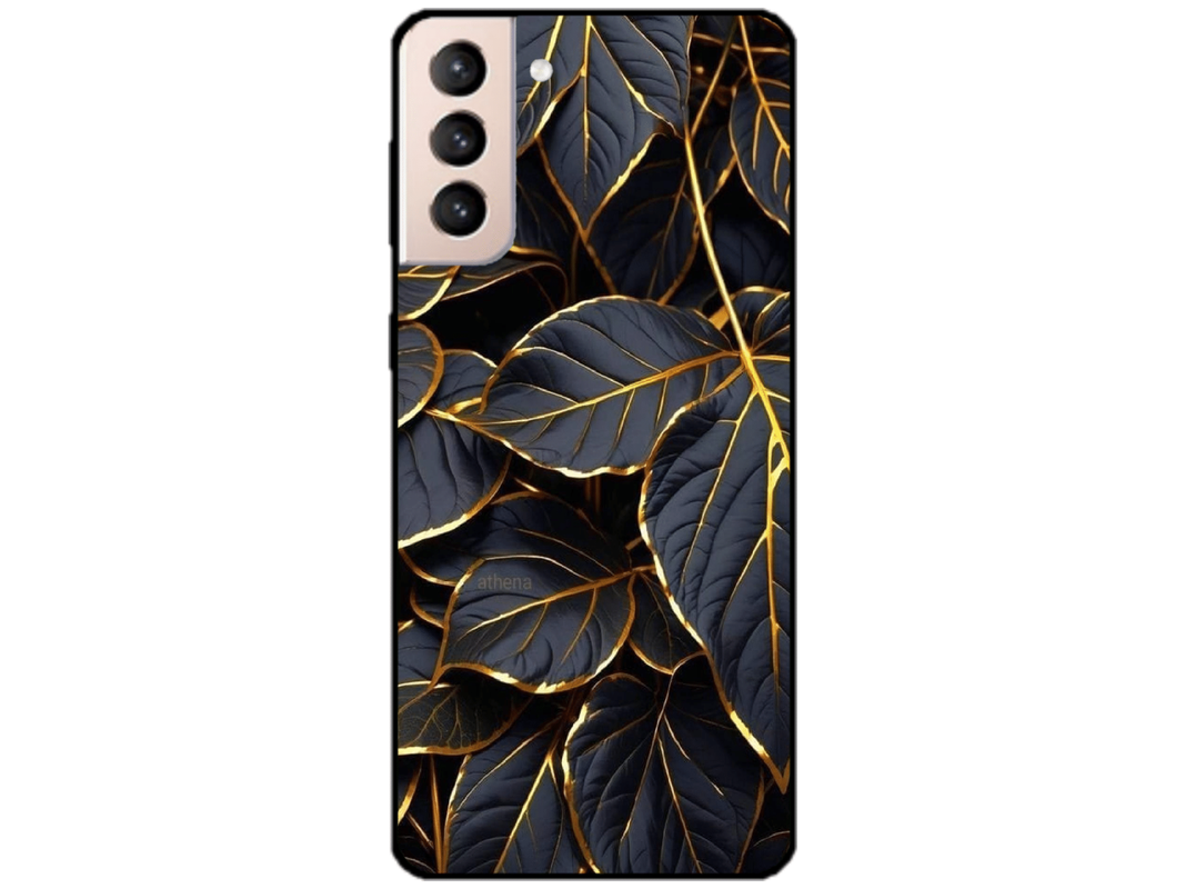 Skin Black Leaves, compatibil cu Samsung Galaxy S22 Plus 5G, M0200