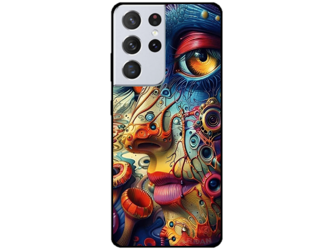 Skin Abstract Face, compatibil cu Samsung Galaxy S21 Ultra 5G, M0045
