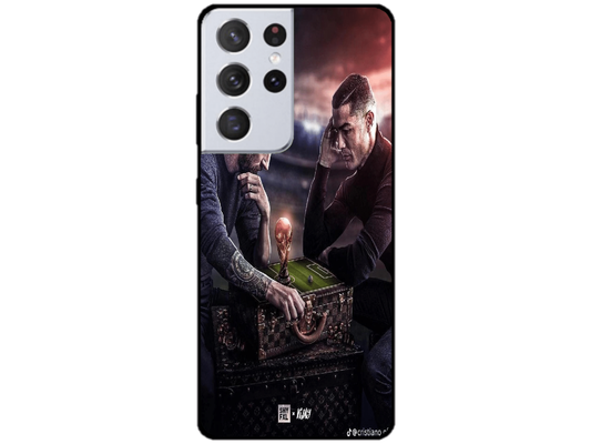 Skin Messi si Ronaldo 1, compatibil cu Samsung Galaxy S21 Ultra 5G, M0064