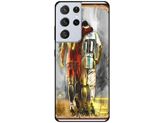 Skin Messi si Ronaldo 2, compatibil cu Samsung Galaxy S21 Ultra 5G, M0069