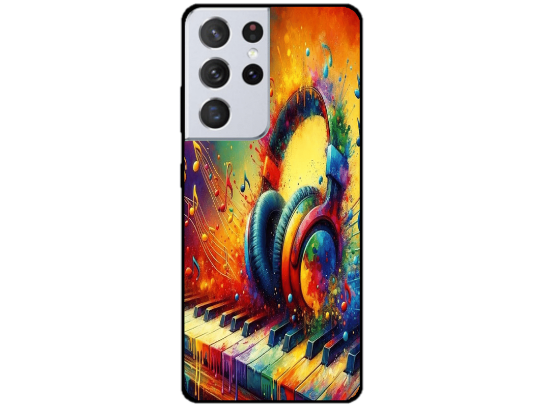 Skin Rainbow Music 1, compatibil cu Samsung Galaxy S21 Ultra 5G, M0089
