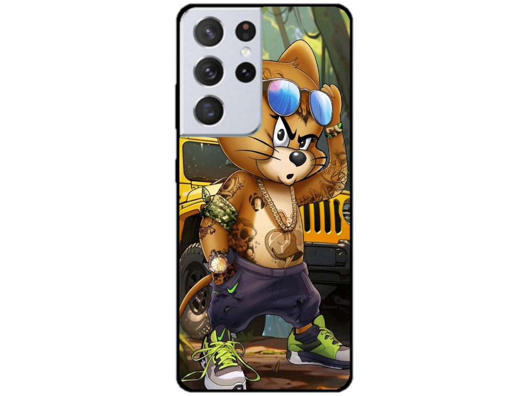 Skin Tom si Jerry 1, compatibil cu Samsung Galaxy S21 Ultra 5G, M0140