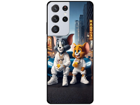 Skin Tom si Jerry 3, compatibil cu Samsung Galaxy S21 Ultra 5G, M0144